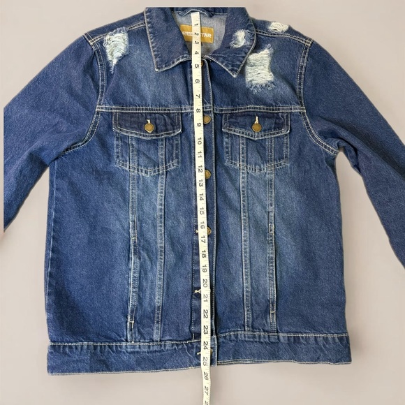 Red Star women’s distressed denim jeans jacket - Picture 7 of 9